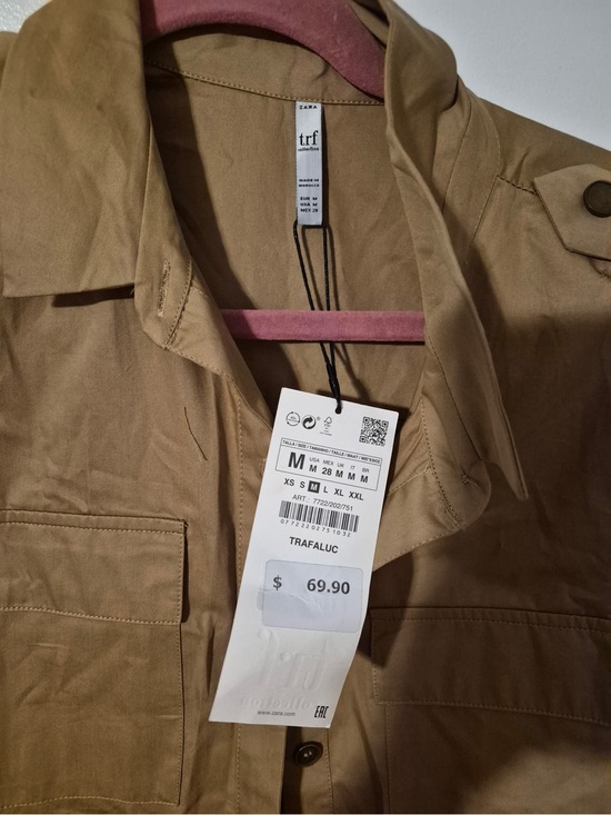 Zara Dresses & Skirts - Zara Trafaluc Tan dress Jacket size M